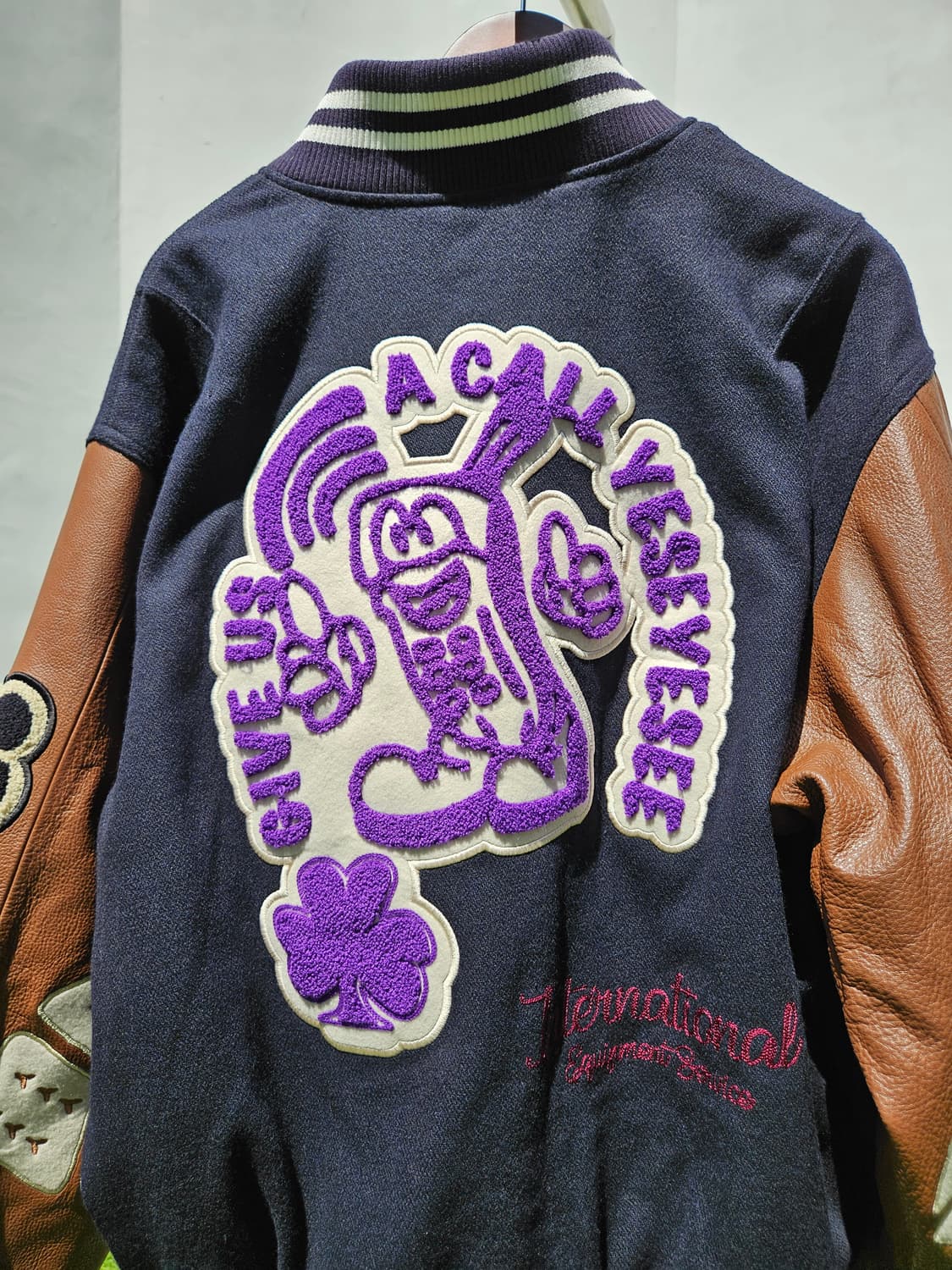 예스아이씨 레더 울 바시티 자켓 상품이미지7