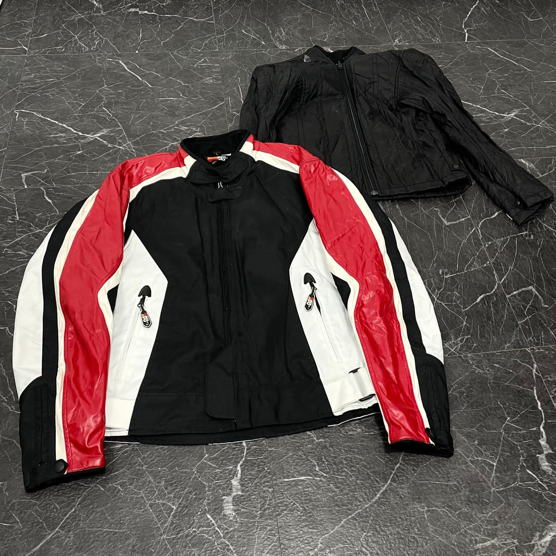 L 리플렉티브 레더 라인 레이싱 자켓 상품이미지5