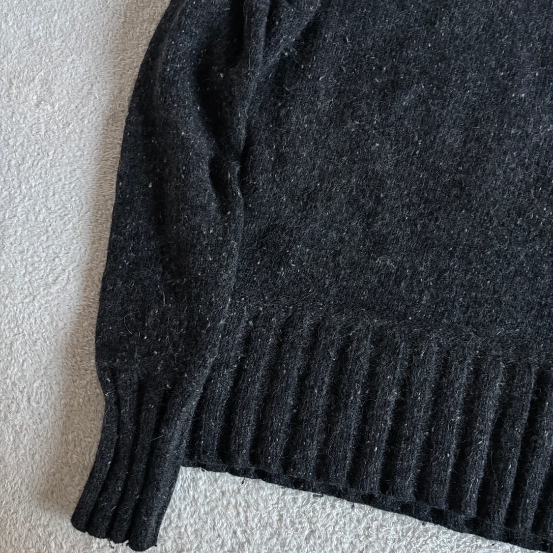 일본빈티지 로라애슐리 차콜 니트 목폴라 탑 상품이미지3