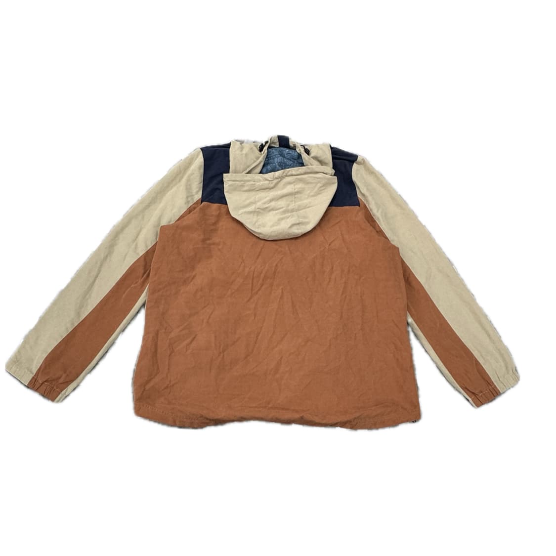 rough 아메카지 배색 아우터 바람막이 봄버 후드 자켓 히피 그런지 상품이미지3