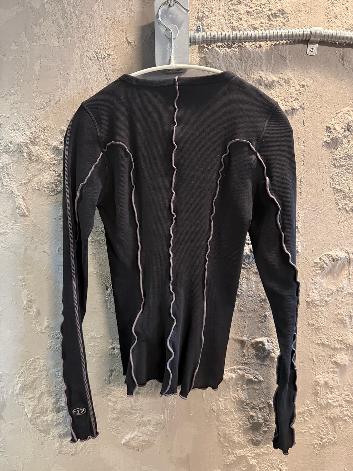 디젤 코르셋 훅 디테일 슬림 가디건 블랙 XS 상품이미지2