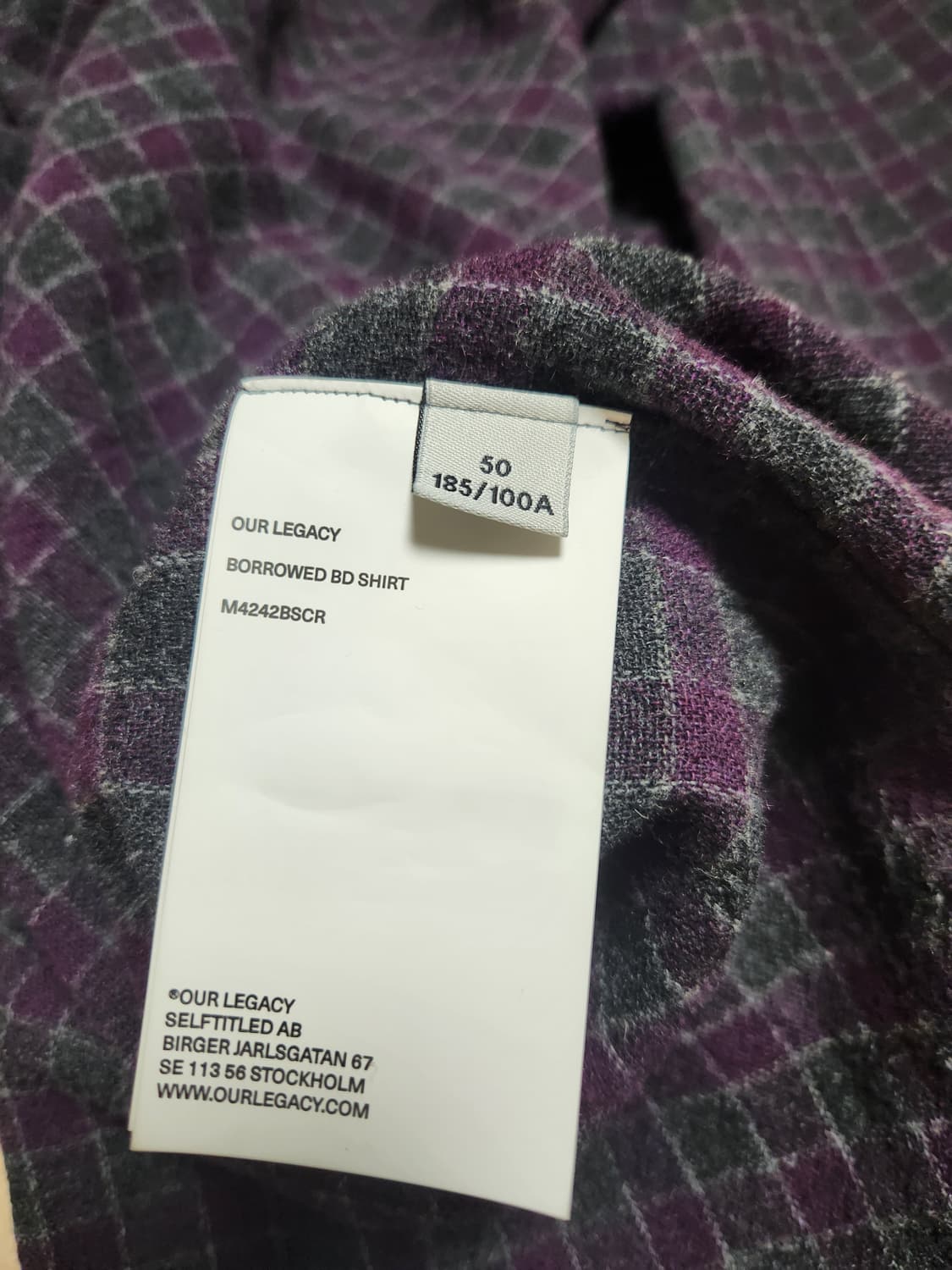 (50) 아워레가시 보로우드 BD 셔츠 소포모어 체크 루럴 울 상품이미지3