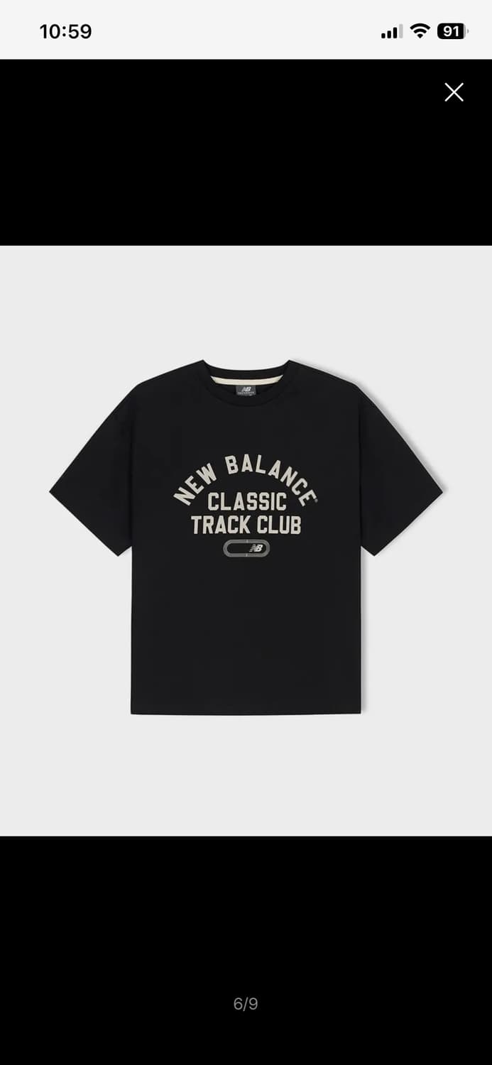 NBNEF21583 / UNI 트랙 클럽 반팔티 (BLACK) 상품이미지4