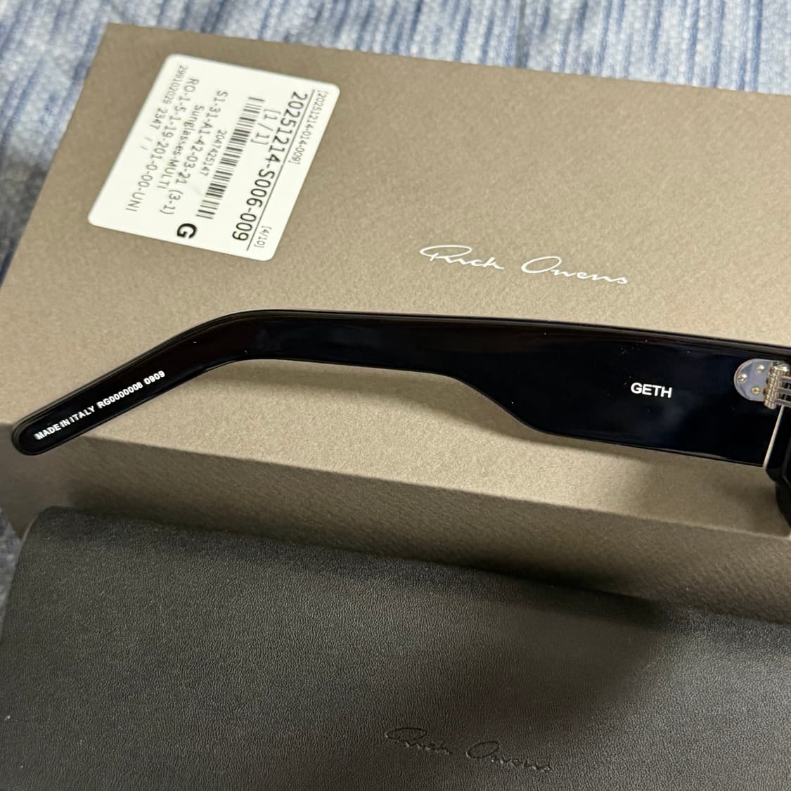 (OS) 릭오웬스 GETH 게스 선글라스 블랙 상품이미지8