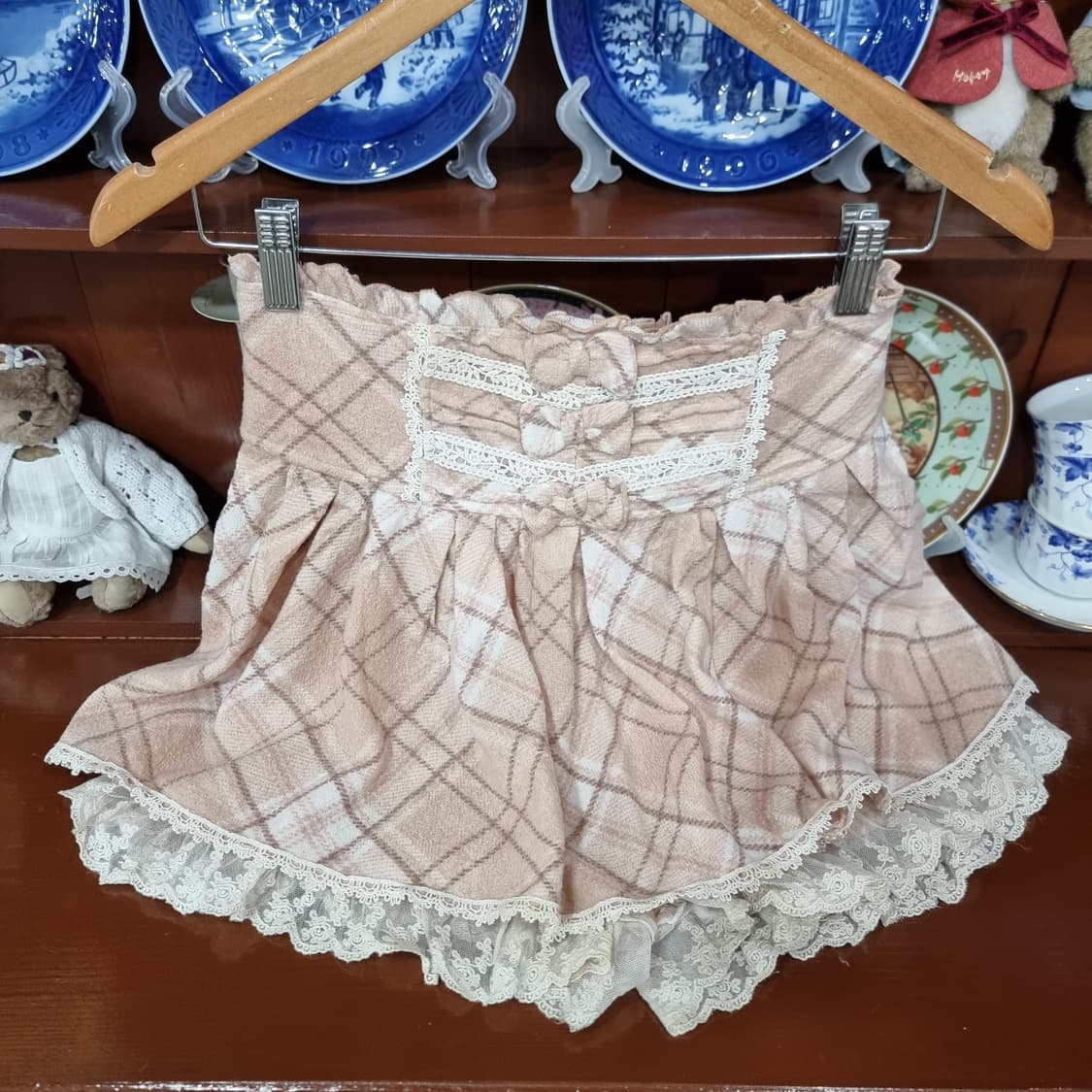 Liz Lisa 리즈리사 고전 딸초 아가일 레이스 큐롯 상품이미지8