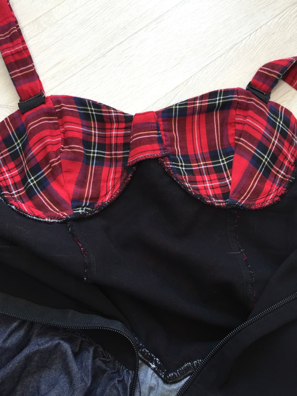 Italy Made  Tartan Plaid  Ruffle  Dress 상품이미지8