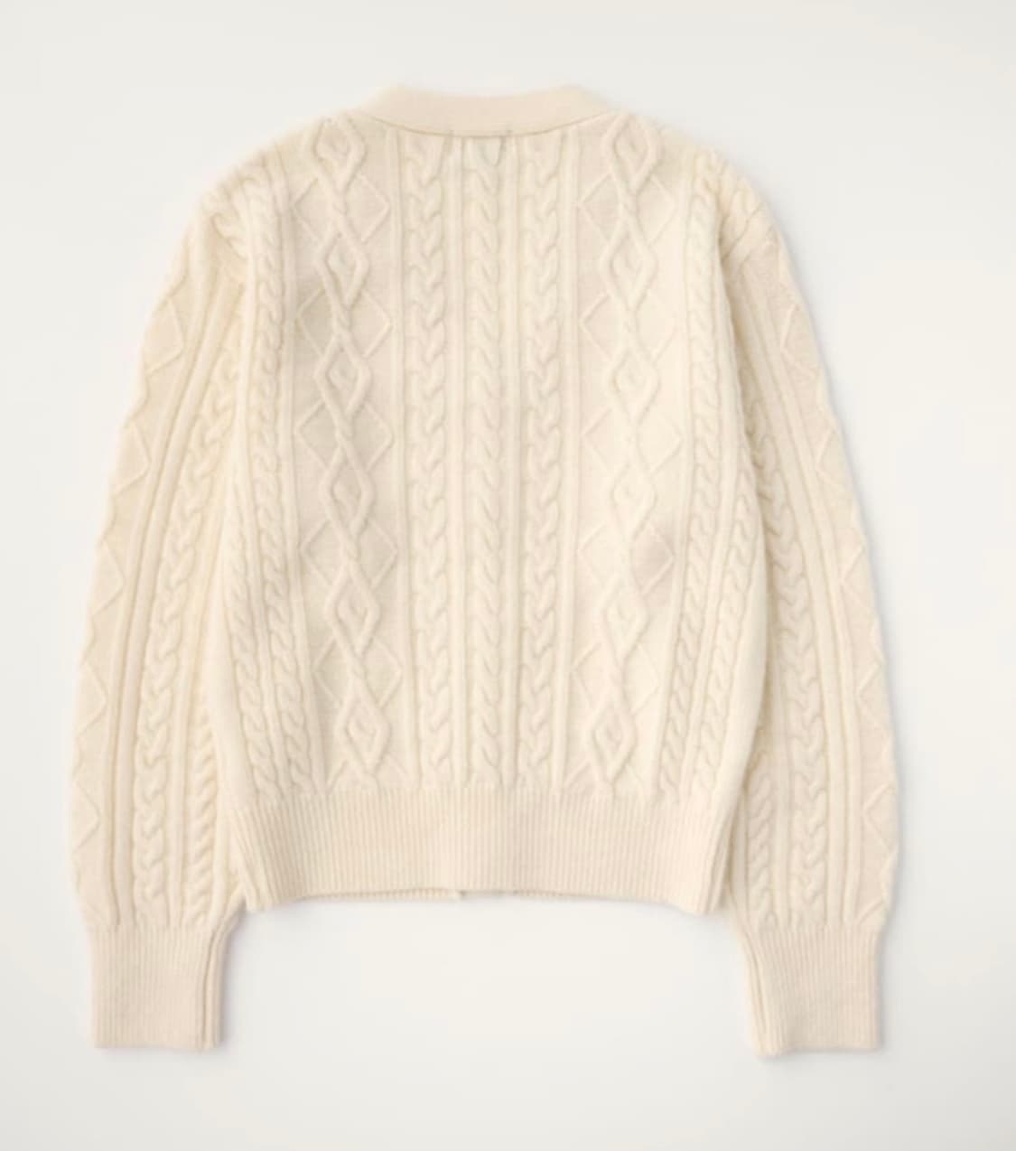 시엔느 Noir 케이블 울 가디건 크림 상품이미지5