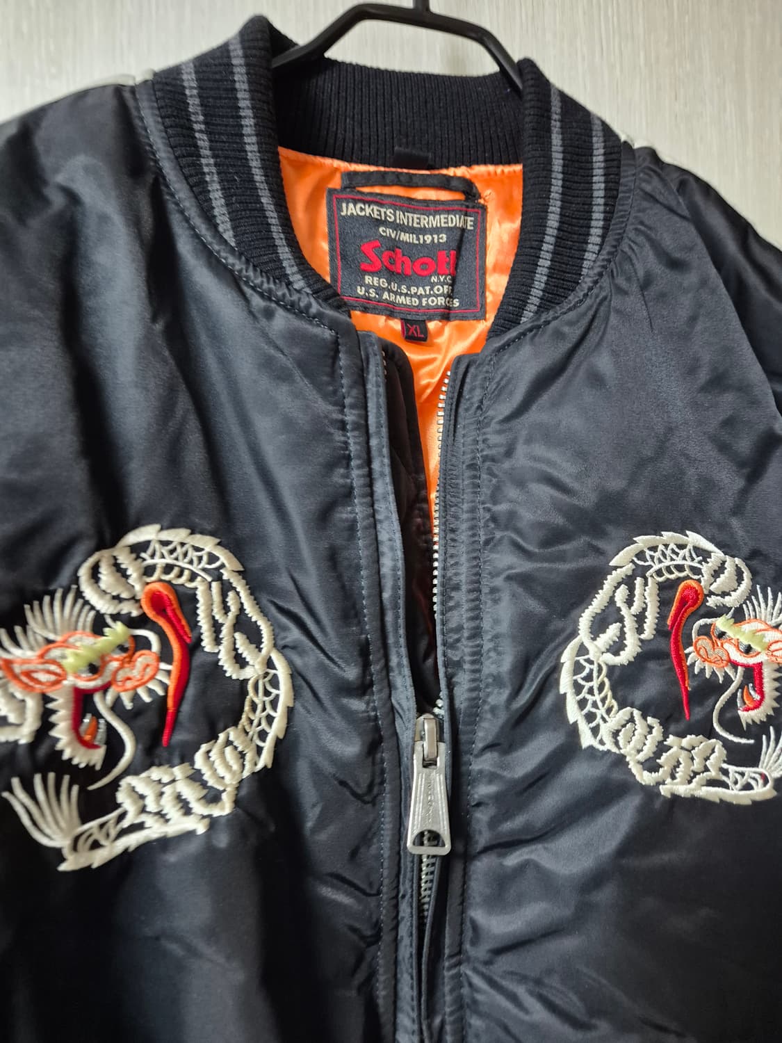 schott  쇼트  ma-1 항공점퍼 플라이트자켓 XL 드래곤 스카잔 상품이미지3