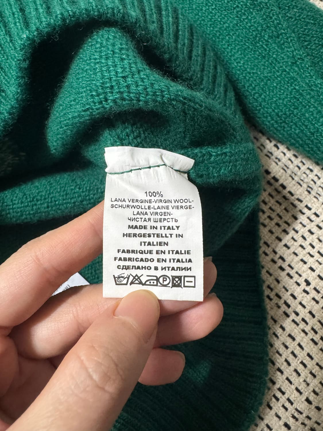Gran Sasso 아가일 패턴 니트 그린 상품이미지4
