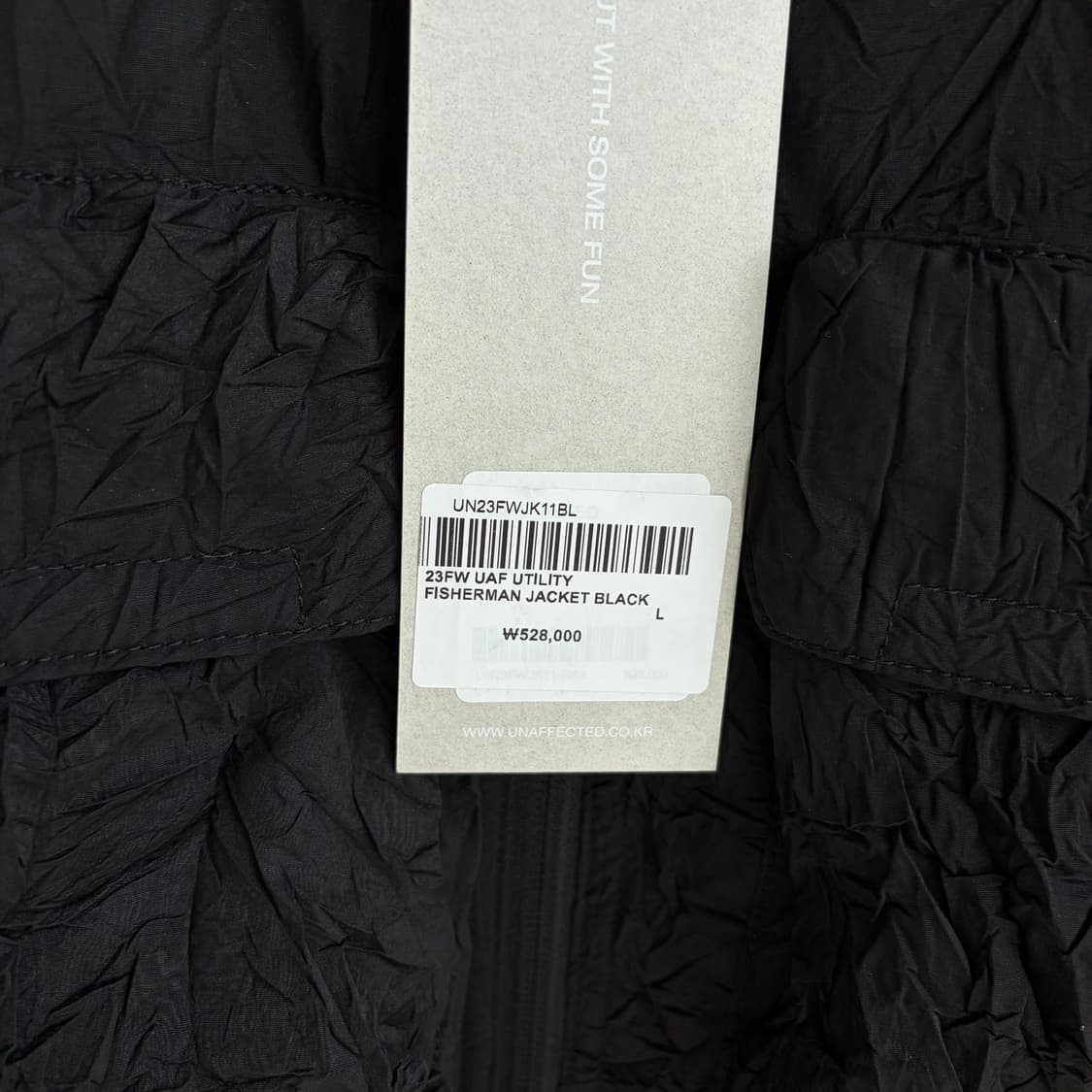 새상품(L)언어펙티드 유틸리티 피셔맨 자켓 블랙 상품이미지4