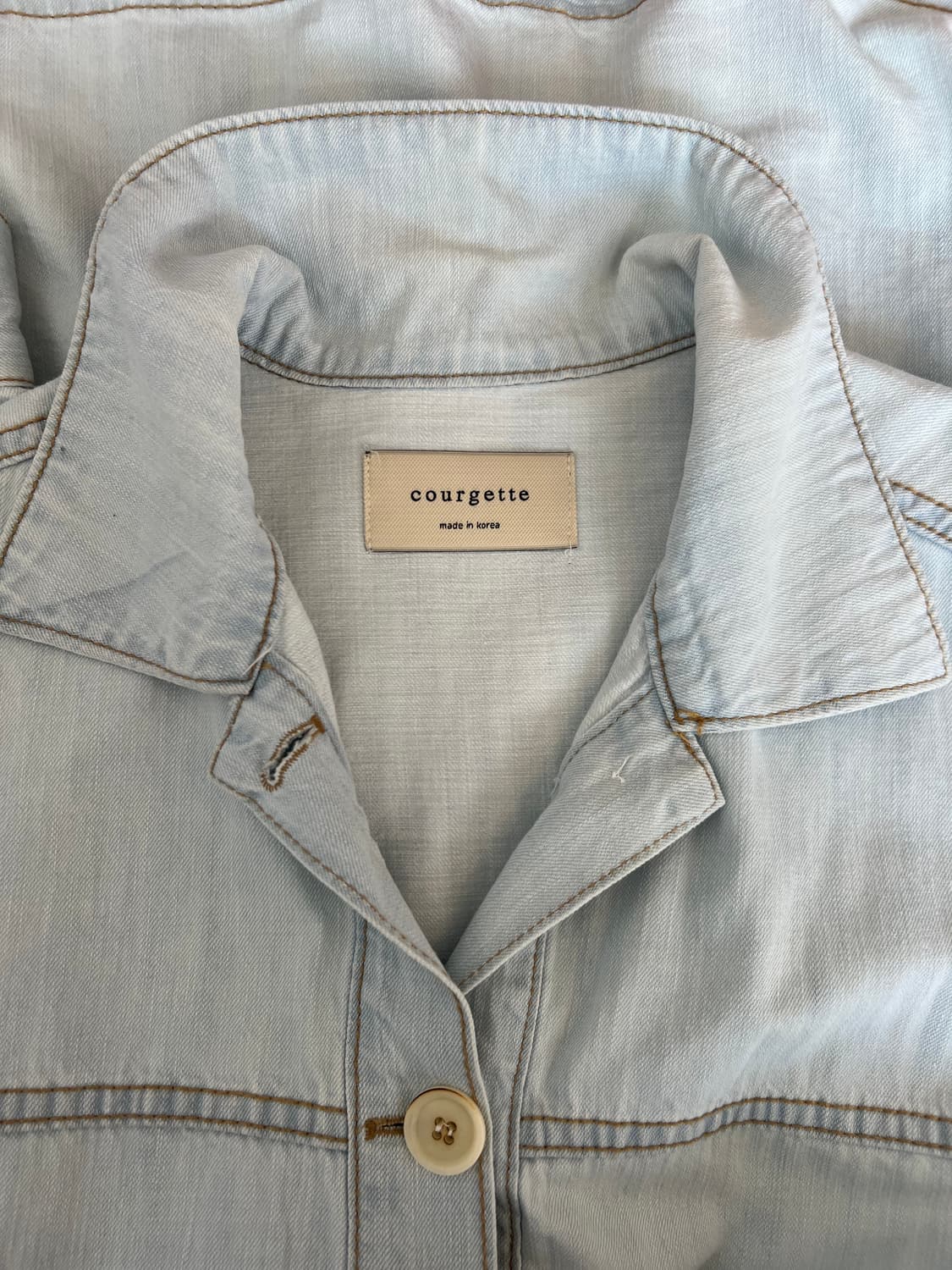 코젯 courgette 여성 연청 워싱데님셔츠자켓 워크자켓 상품이미지5