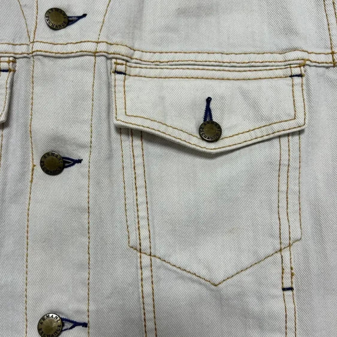 아르마니 아이보리 빈티지 트러커자켓(XL) 상품이미지5