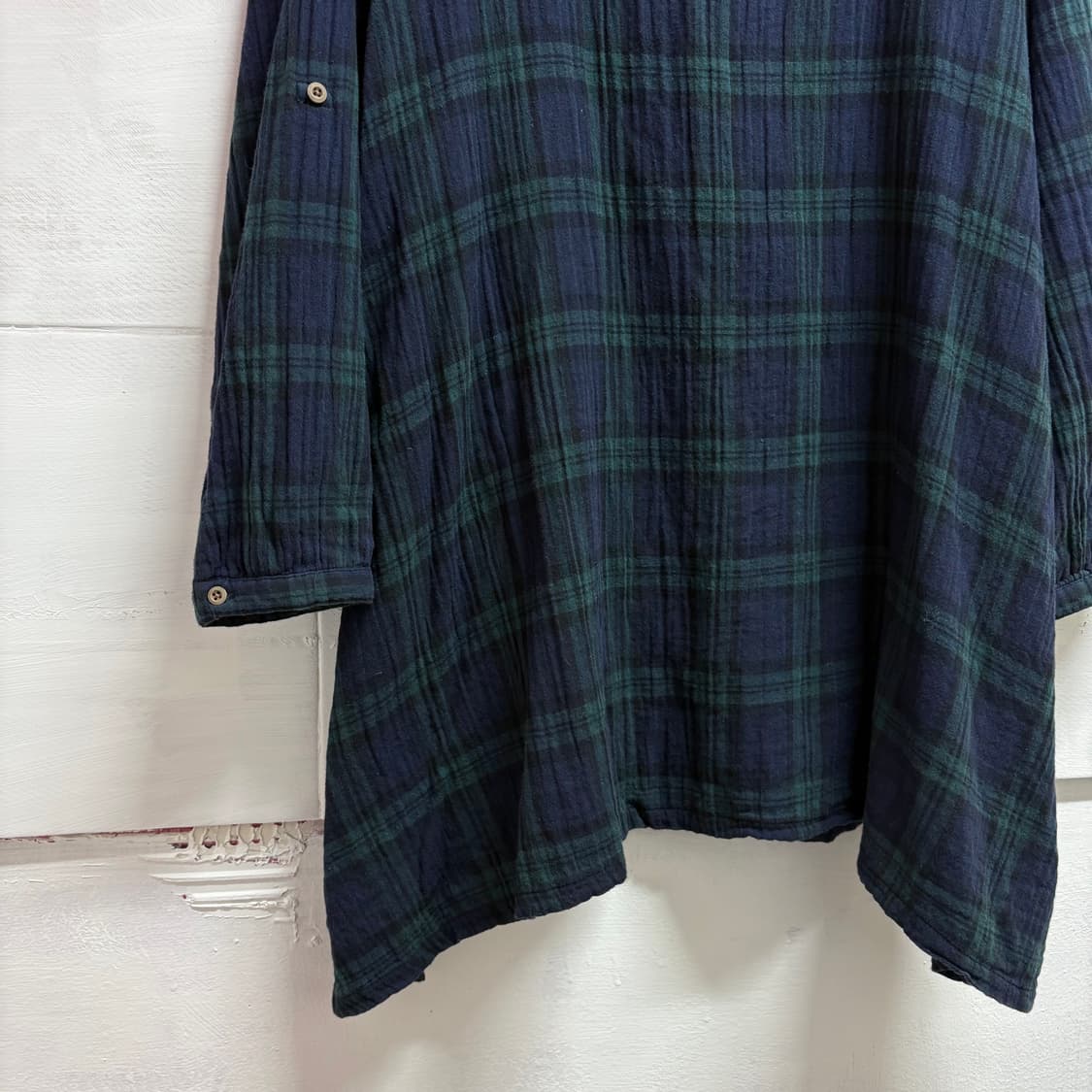 타탄체크 코튼 언발 모리걸 블라우스 JPN 상품이미지3