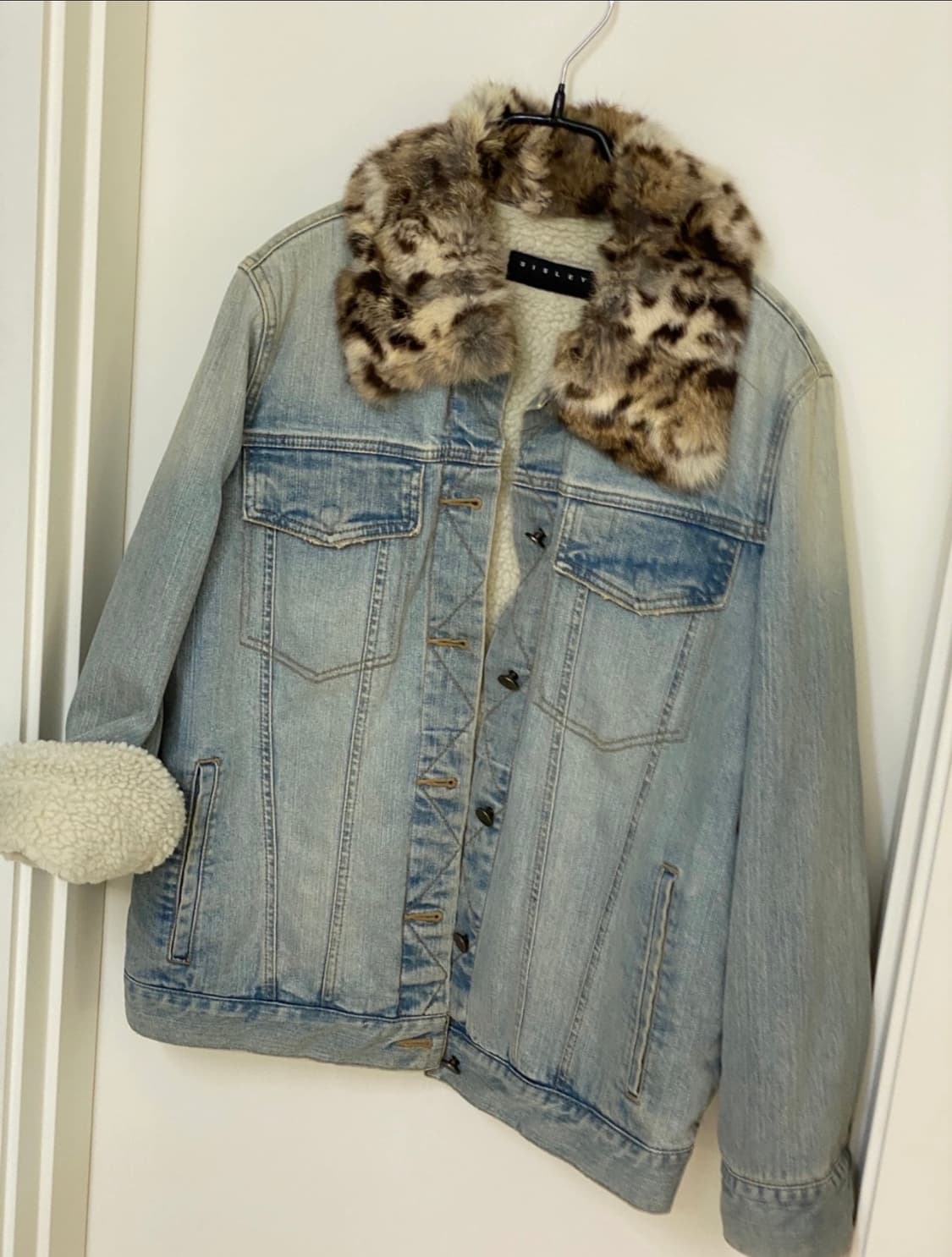 시슬리 토끼털 청자켓 상품이미지3