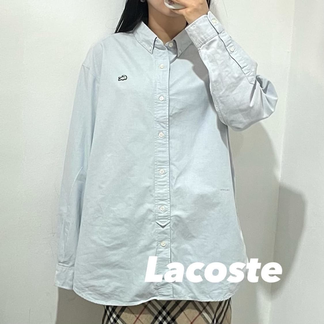 라코스테 솔리드 셔츠 상품이미지1