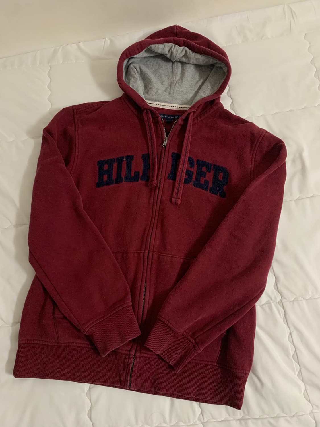 타미힐피거 버건디 후드집업 상품이미지1