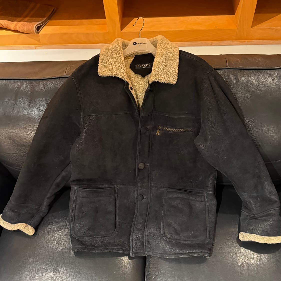 오리지널 양가죽 양털 랜치 무스탕 코트 L 상품이미지1