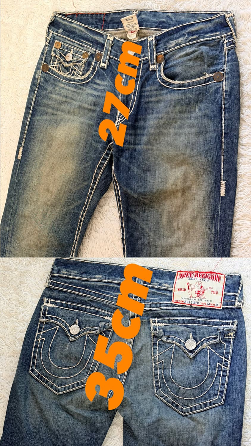 트루릴리전 조이 수퍼 T 부츠컷 데님 팬츠 (Made in USA)] 상품이미지3