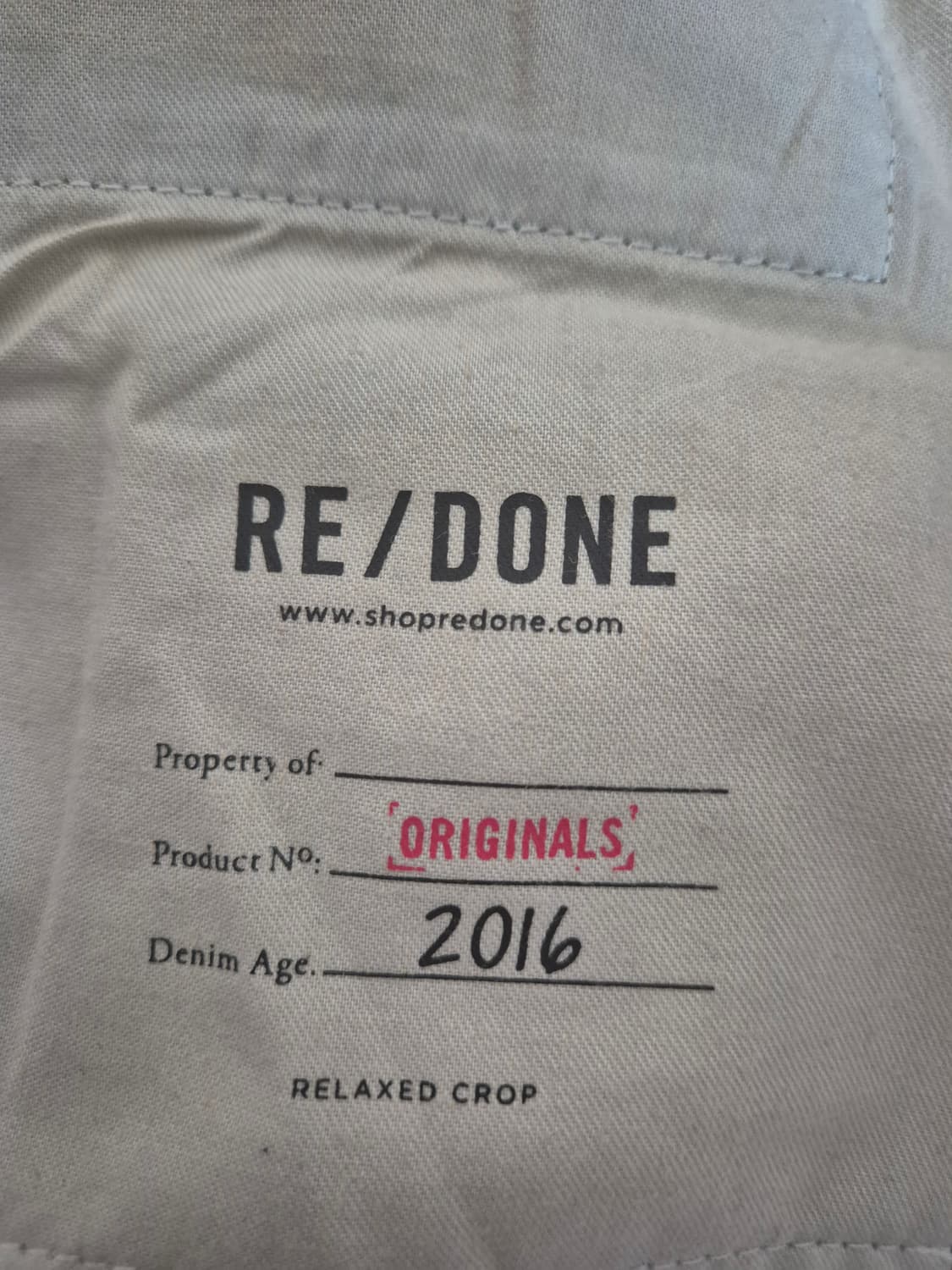 RE/DONE 릴렉스드 크롭 청바지 27 상품이미지5