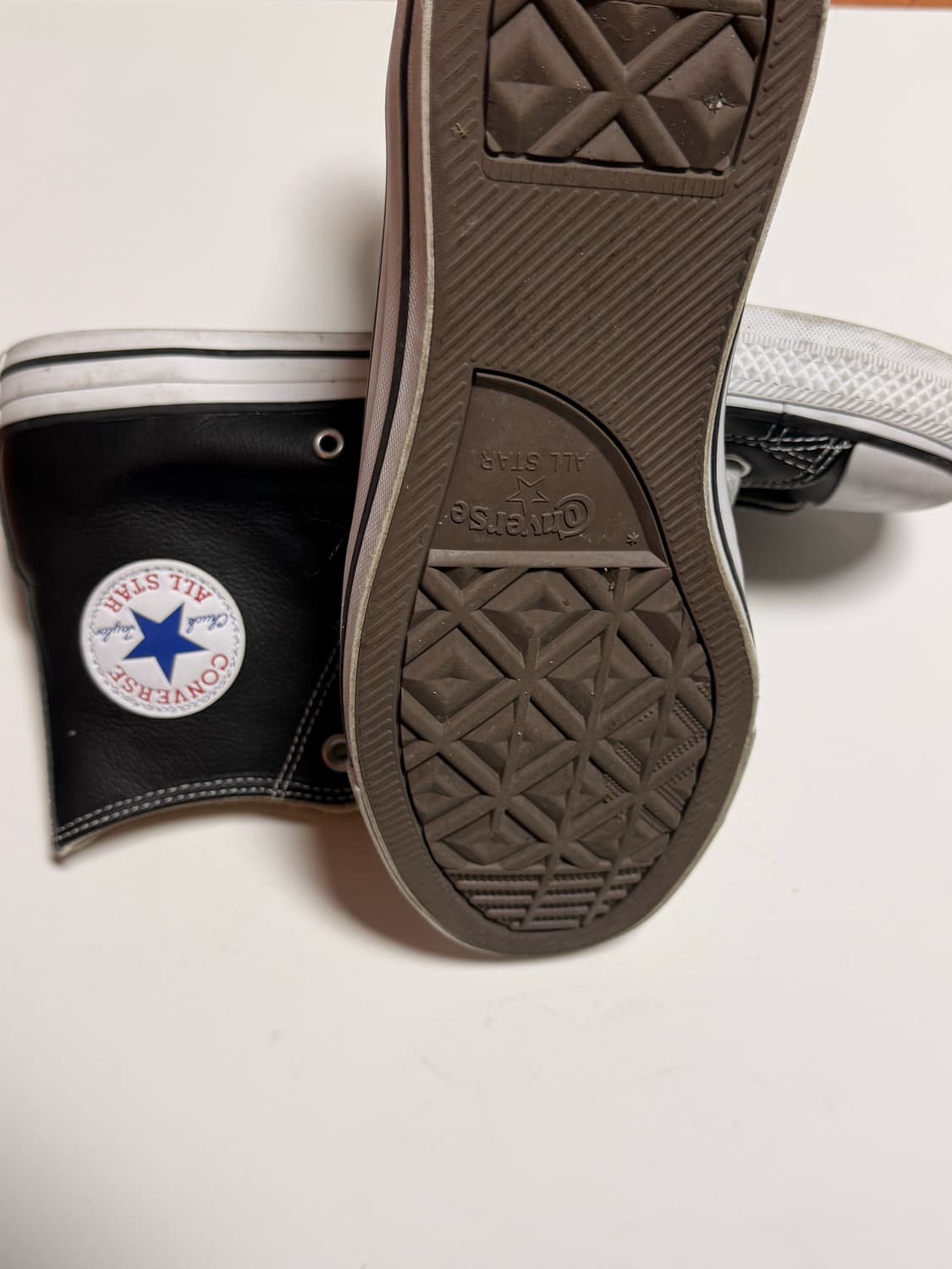 컨버스 올스타 하이 레더 블랙 상품이미지2