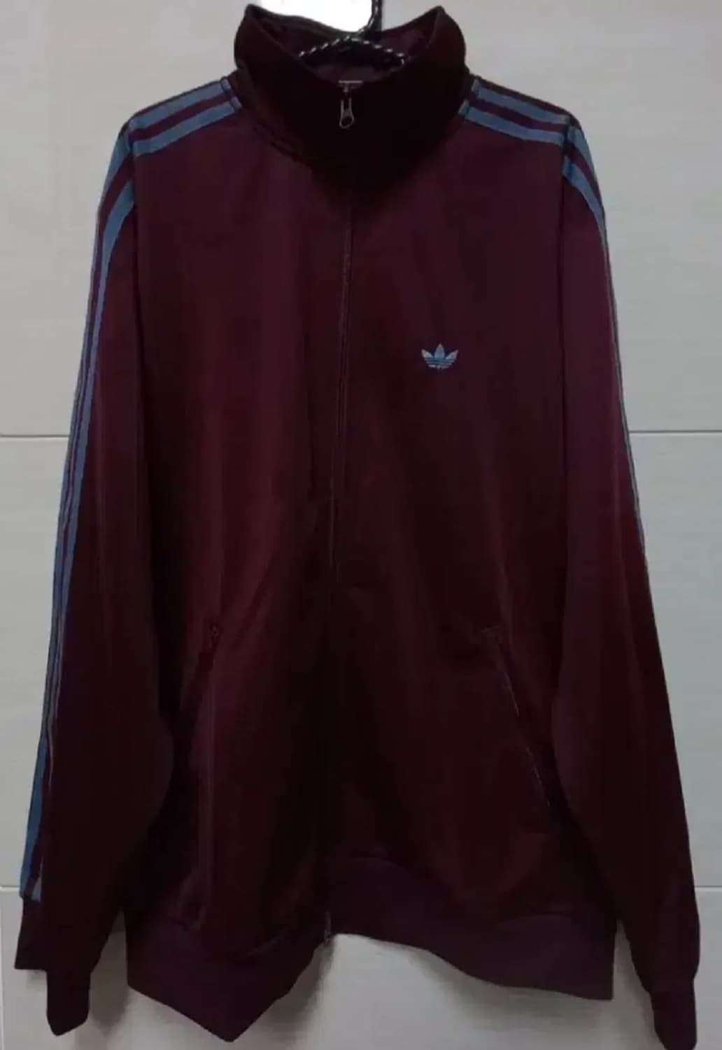 아디다스 BB트랙탑 마룬 와인 버건디 저지 져지집업 85/XS 상품이미지1