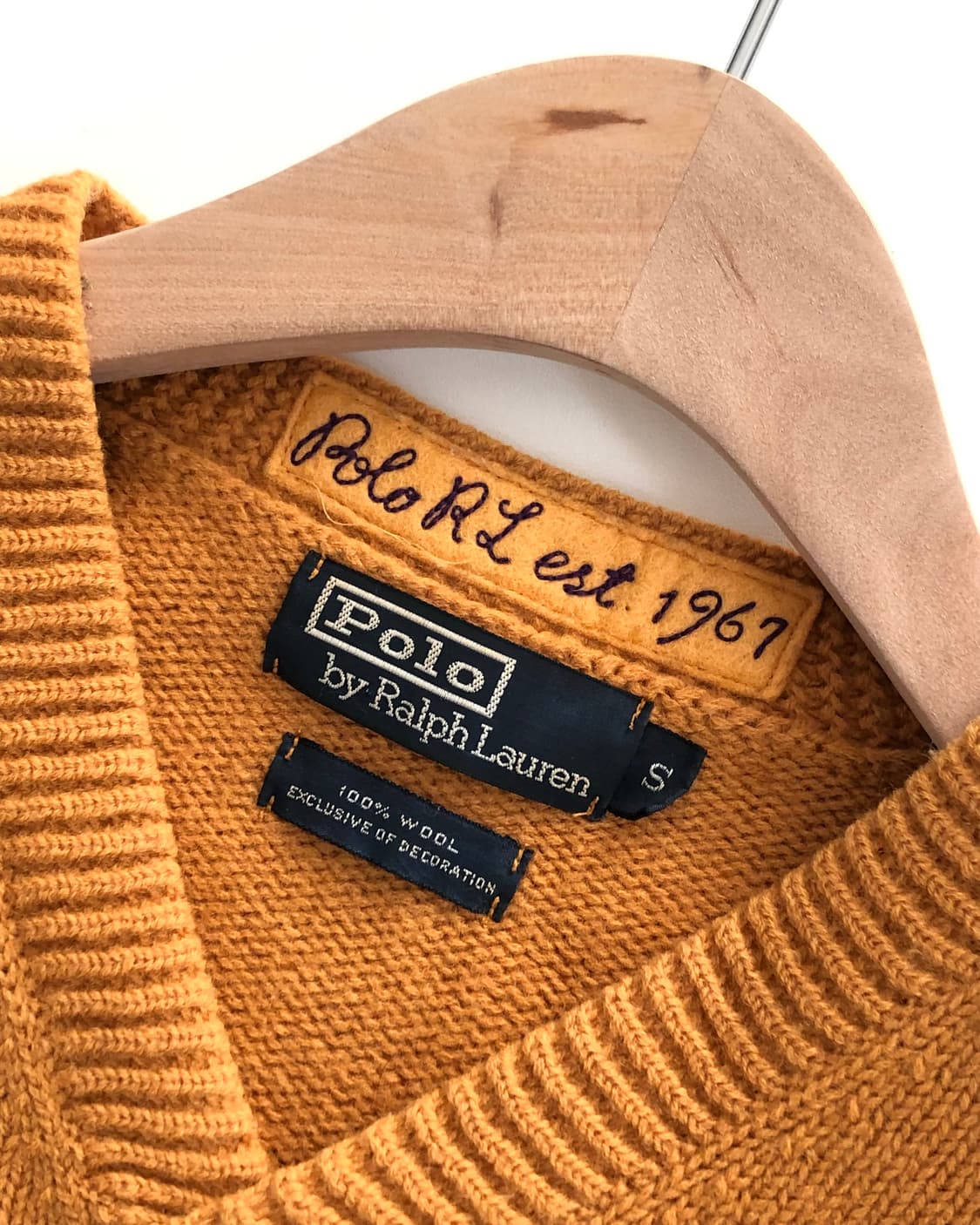 Polo 폴로 랄프로렌 R로고 레터맨 브이넥 울 니트 상품이미지6