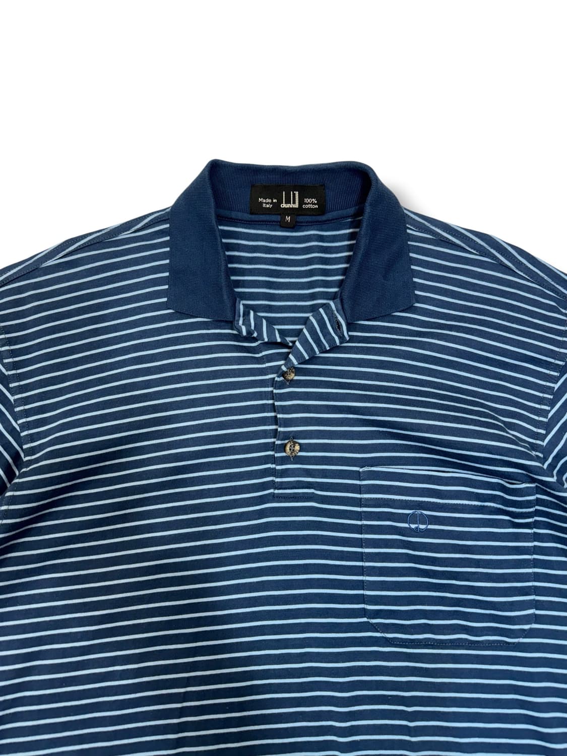 90s 던힐 dunhill 스트라이프 카라 티셔츠 made in ITAL 상품이미지2