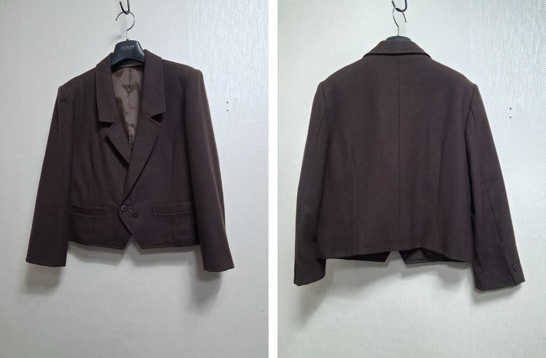 BERNARD 일본구제 브라운 모직숏쟈켓 여성 55 
원산지 일본 순모 상품이미지3