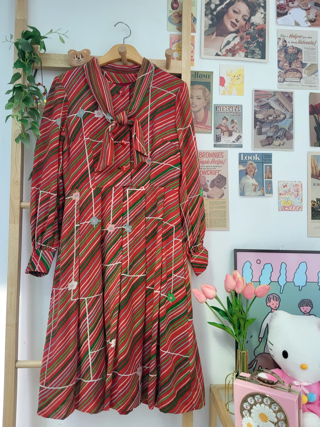 레트로 플라워 빈티지 원피스 상품이미지3