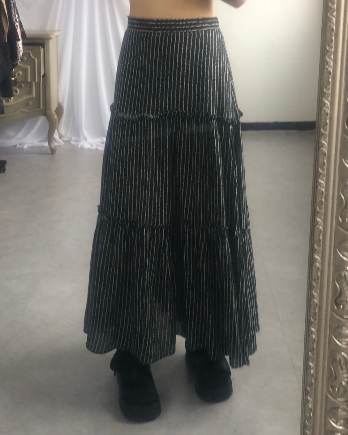 Stripe pattern long skirt 상품이미지5