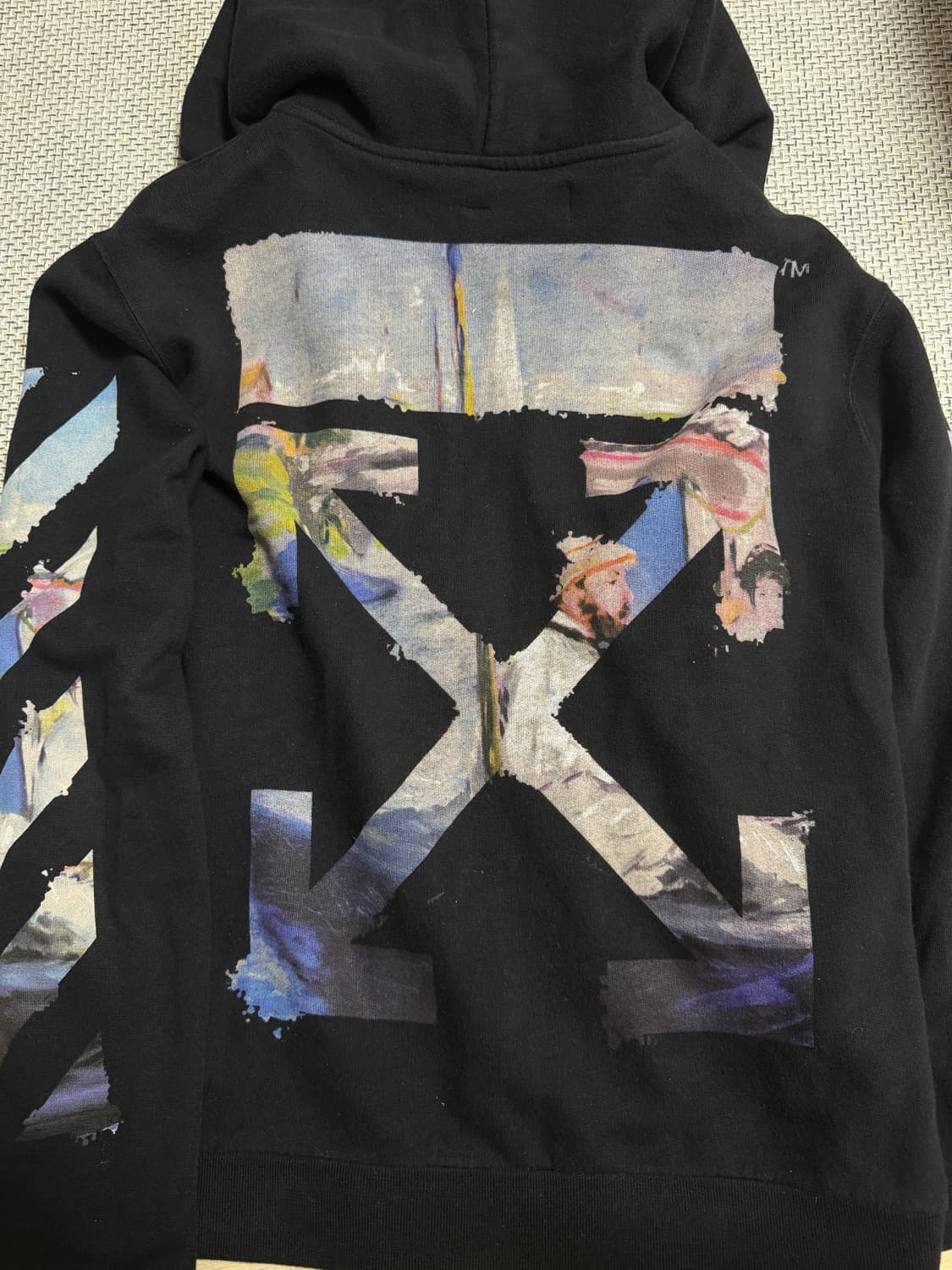 정품 오프화이트 유화 후드집업 M사이즈 상품이미지2