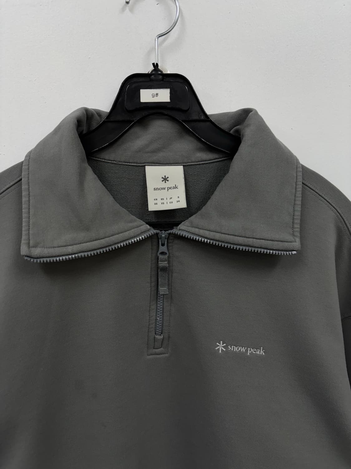 스노우피크 반집업 세미 크롭 맨투맨  상품이미지3