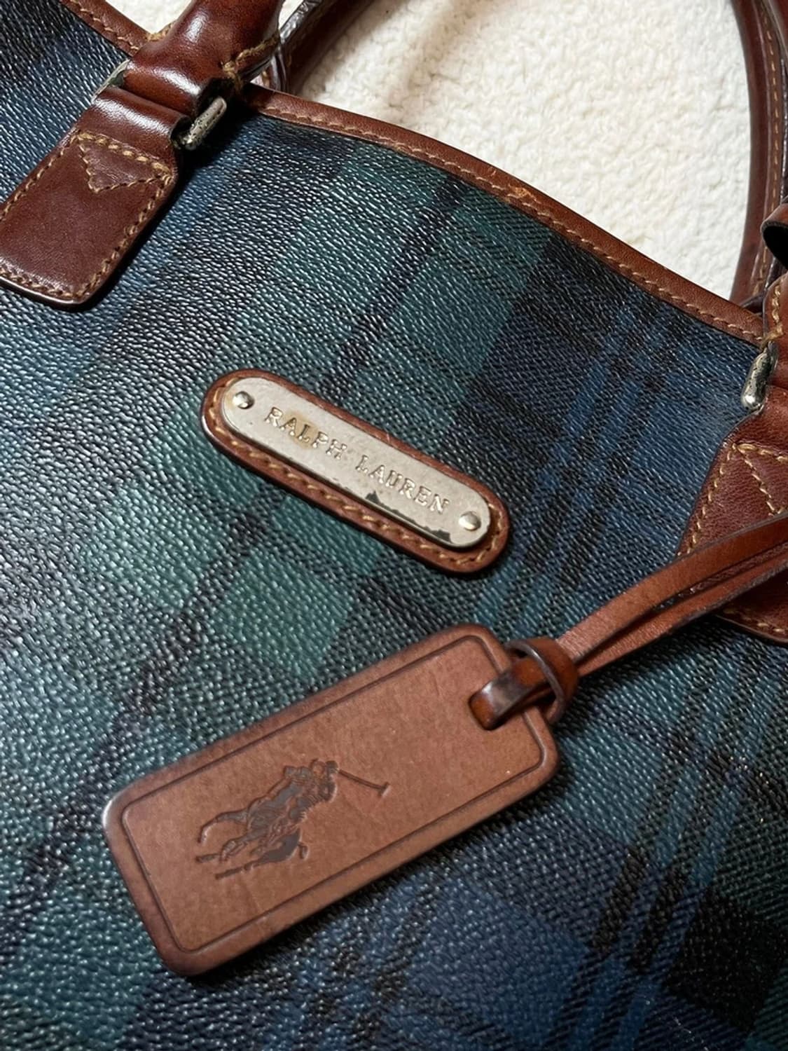 폴로 랄프로렌 00's 타탄체크 토트백 A1739 상품이미지3