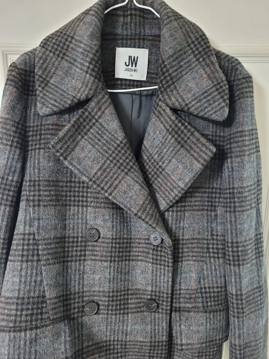 제이슨우 체크 롱코트 상품이미지5