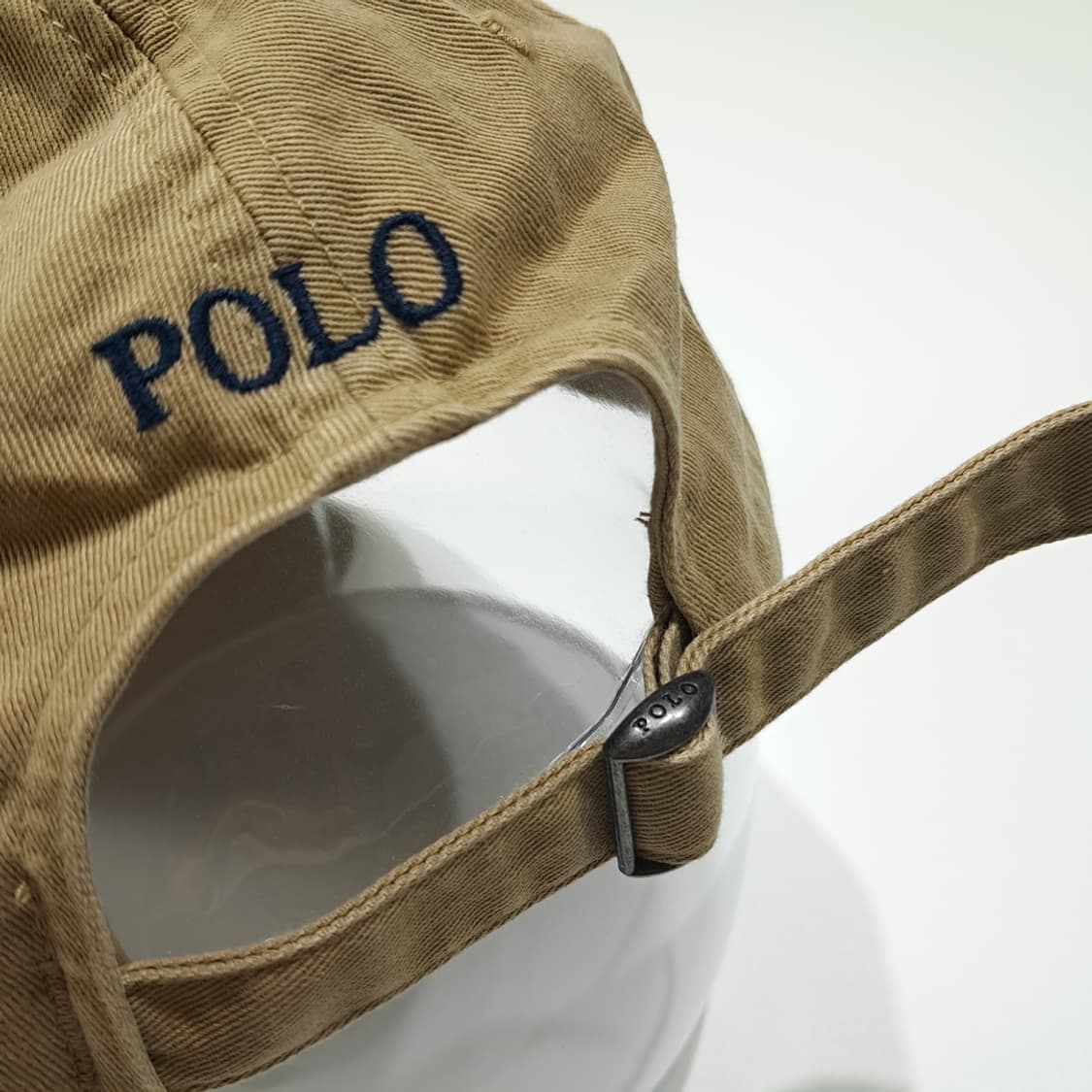 CL459 폴로 코튼 포니자수 베이지 볼캡 모자 상품이미지6