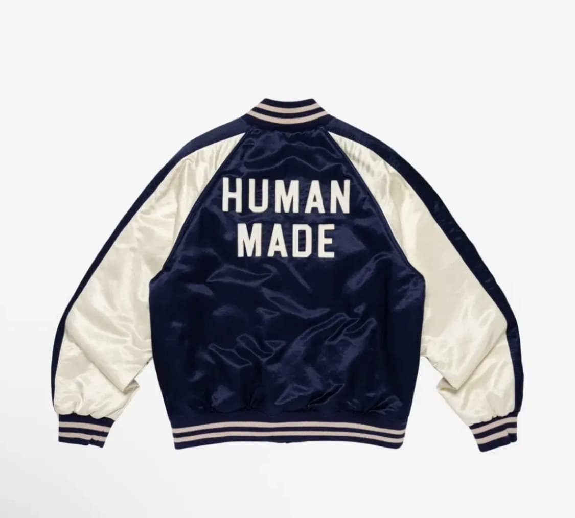 휴먼메이드 새틴 스타디움 자켓 네이비 M 상품이미지1