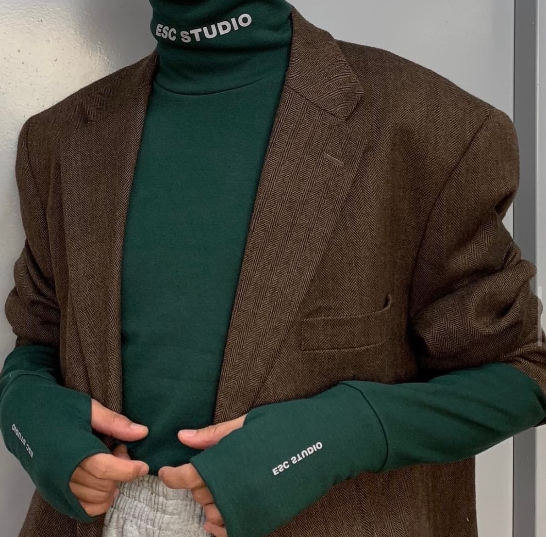 Esc studio 터틀넥 워머 긴팔티 상품이미지1