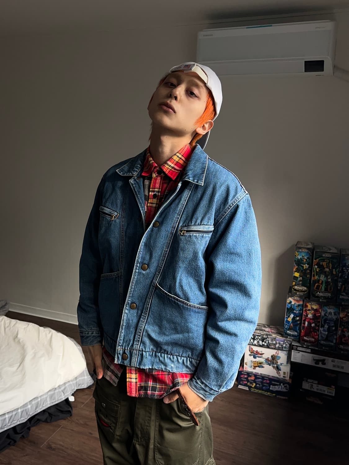 Edwin 터쿠아즈 플리스 크롭 트러커 자켓 상품이미지1