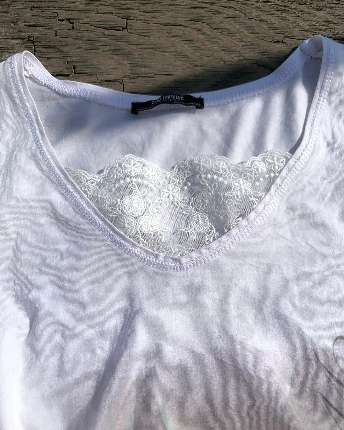 빈티지 크로스 펜던트 프린팅 반팔 탑 상품이미지3