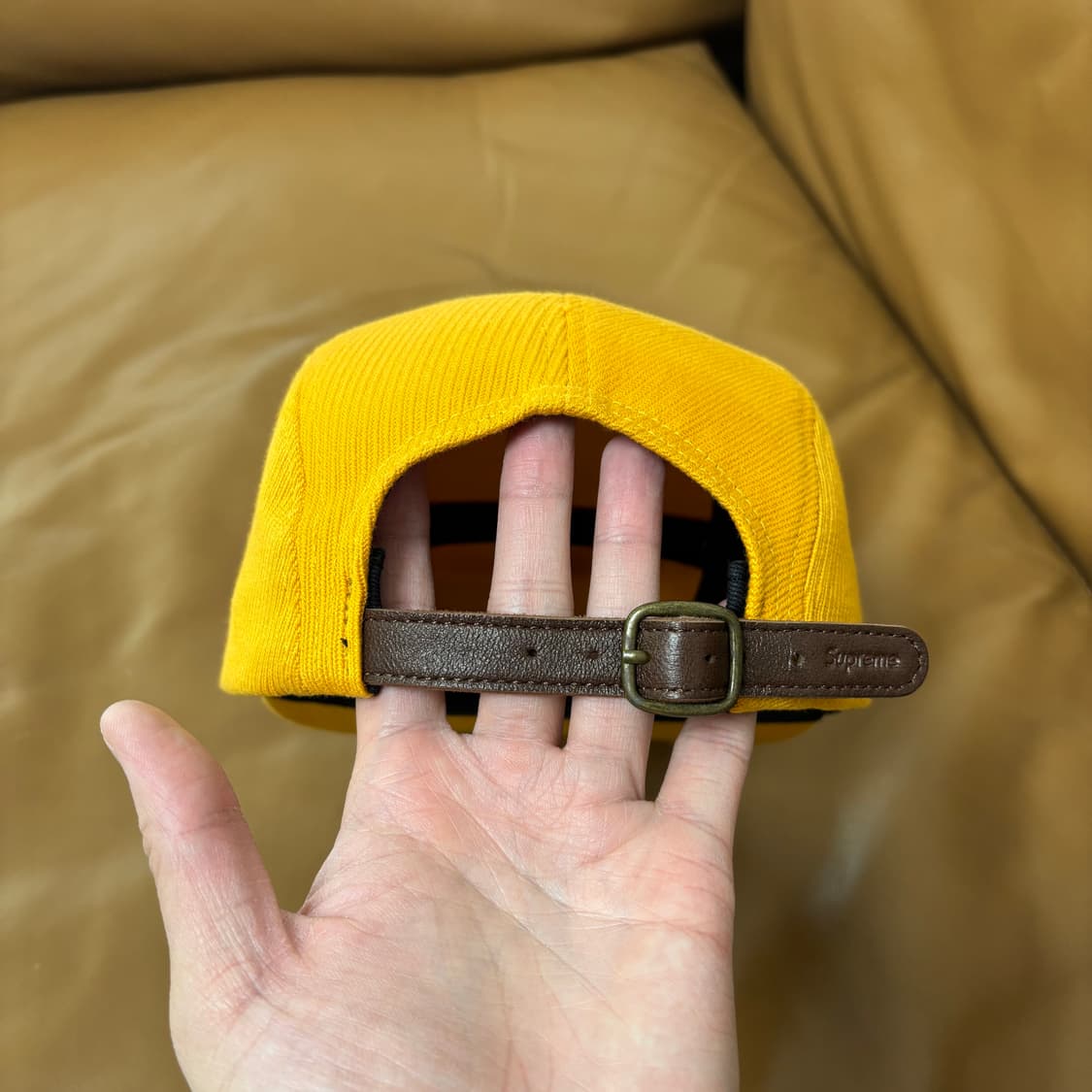 슈프림 캠프캡 모자 박스로고 머스타드 상품이미지7