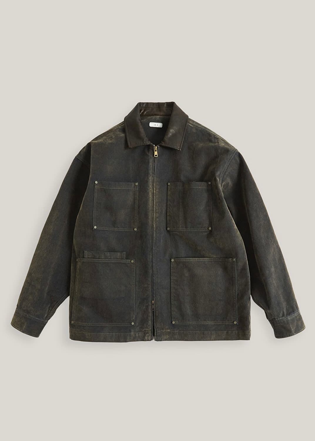 <새상품>스테인 워시 싱글 자켓 프렌치 워크 자켓 상품이미지1