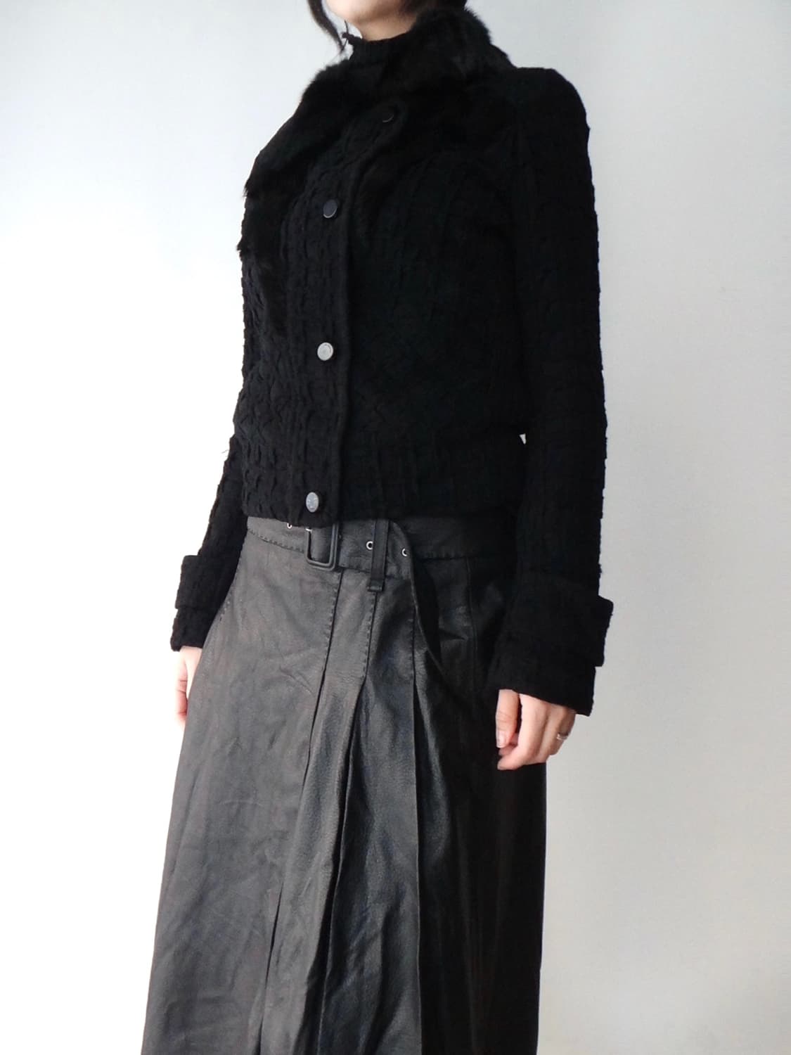 Knotted pannel jacket / black 상품이미지6