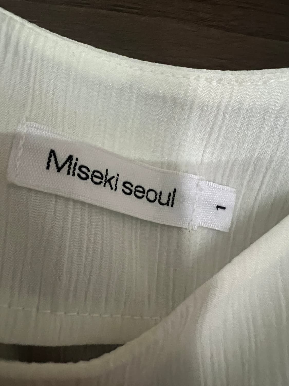 미세키서울 슬리브리스 원피스 화이트 1 상품이미지3