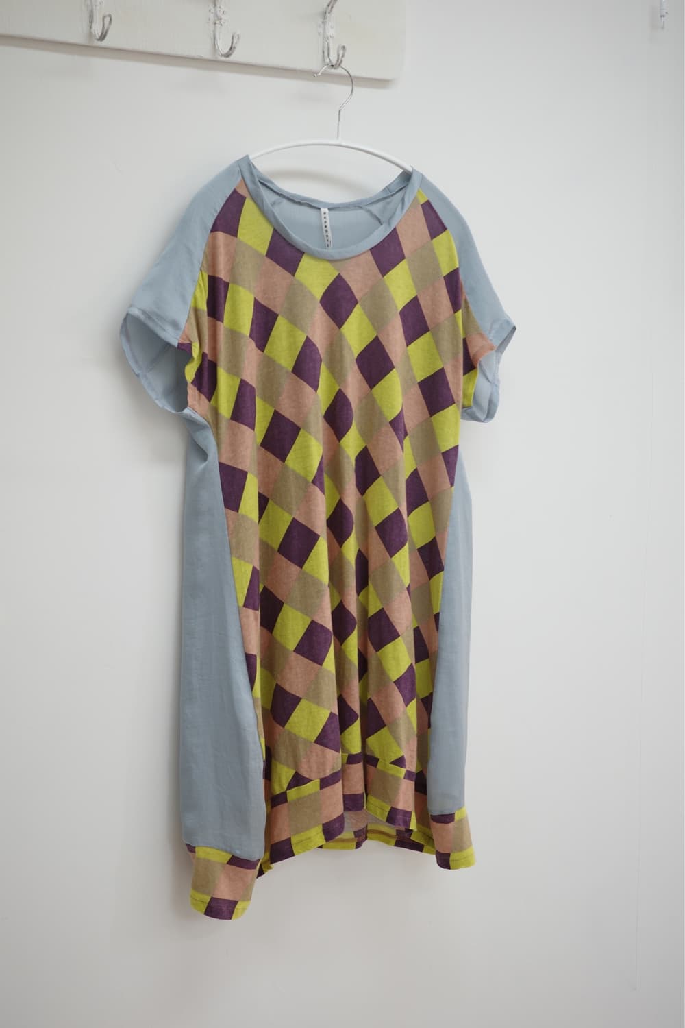 수나오쿠와하라 Sunao kuwahara check one-piece 상품이미지2