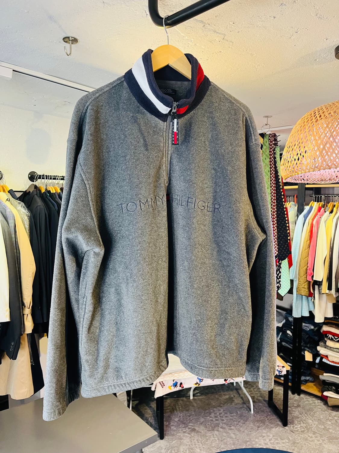 토미 힐피거 플리스 하프집 그레이 (90’s / 대만제) 상품이미지1