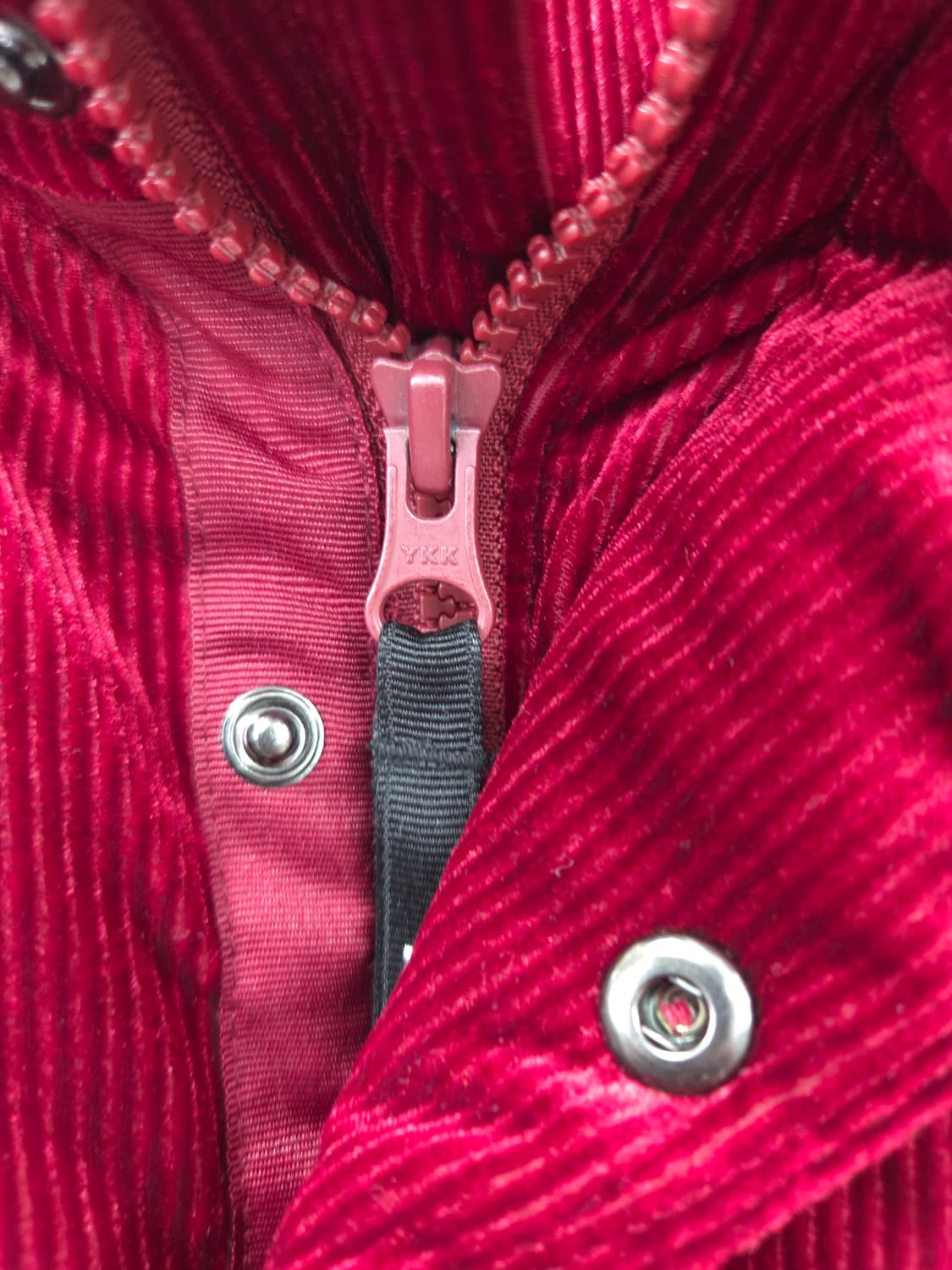 S 널디 코듀로이 패딩 오리털 버건디 상품이미지3