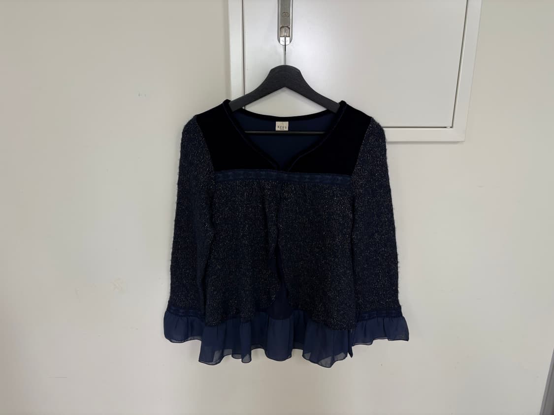 axes femme) velvet frill knit 상품이미지2