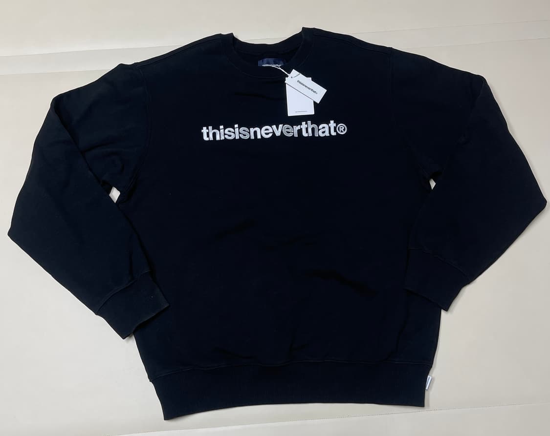 디스이즈네버댓(새상품) 블랙 맨투맨 XL 상품이미지1