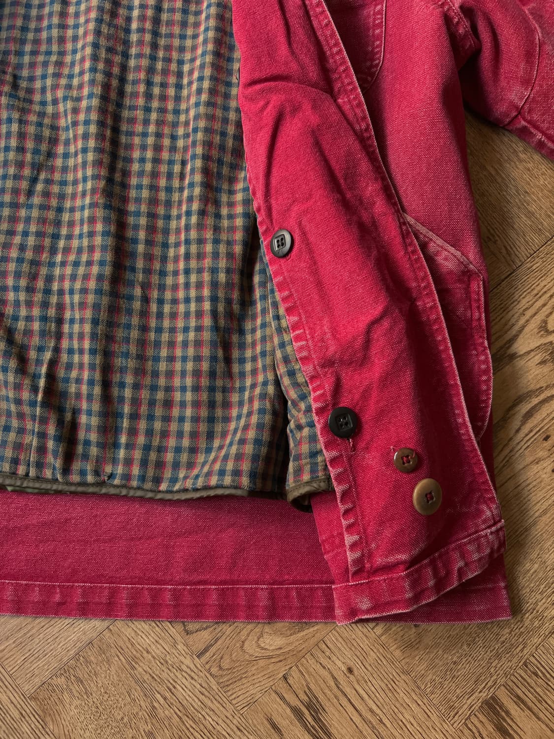 [S]90's 엘엘빈 Made in USA 빈티지 페이딩 캔버스 헌팅자켓 상품이미지7