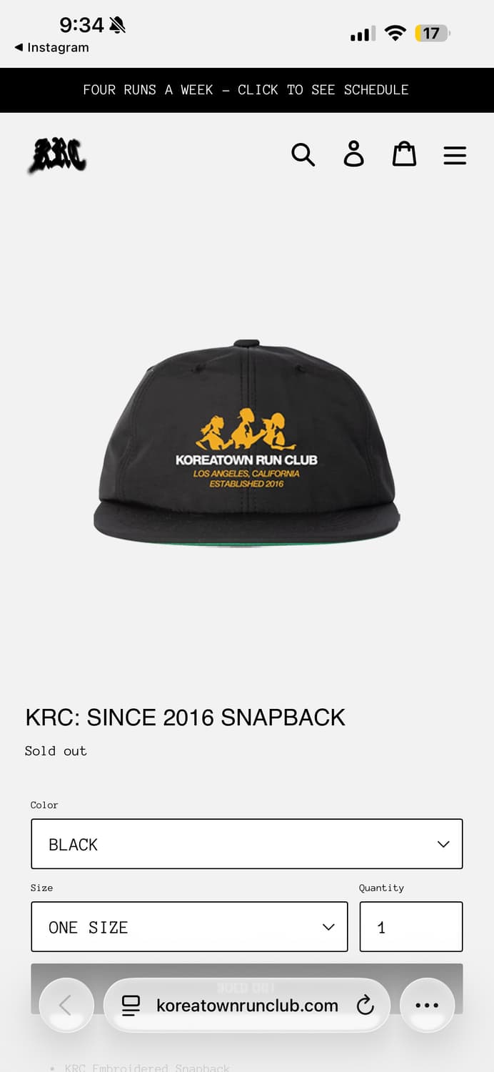 Korea town run club 상품이미지1